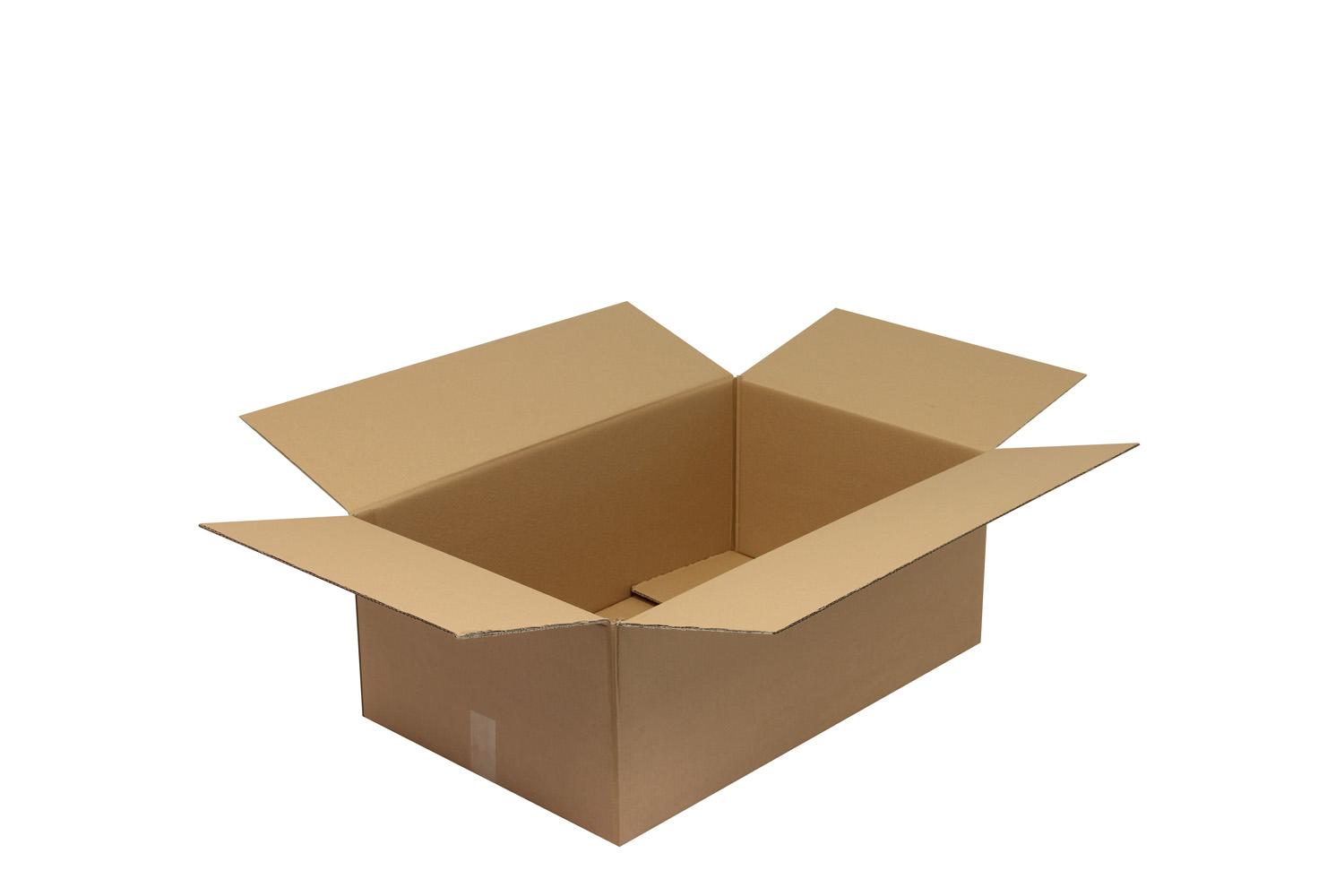 Wellpapp-Faltkarton 2-wellig, braun, Qual. 2.32 | 800 x 500 x 300 mm (L x B x H) Innenmaß | VE = 15 Stk.