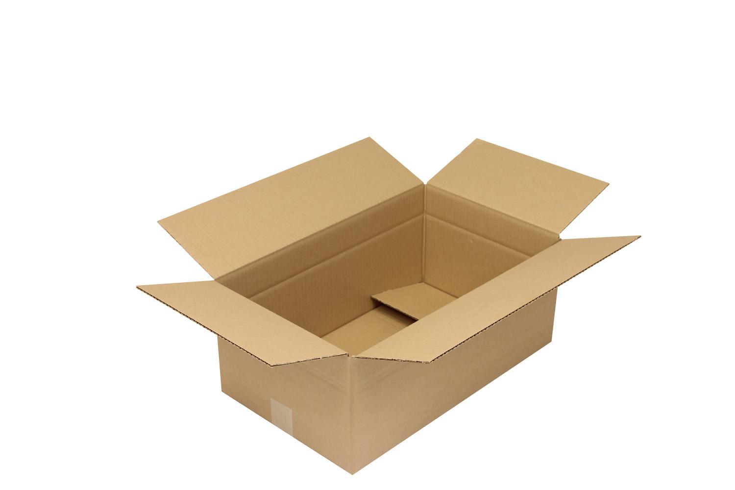 Wellpapp-Faltkarton 1-wellig, braun, Qual. 1.30 | 500 x 300 x 200 mm (L x B x H) Innenmaß | VE = 25 Stk.