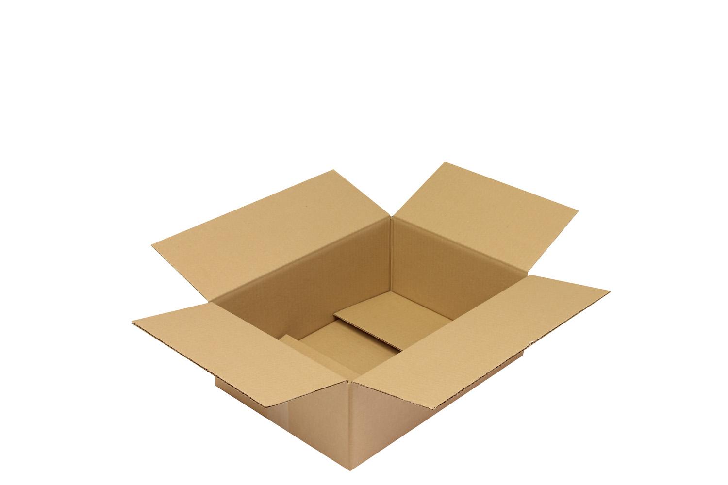 Wellpapp-Faltkarton 1-wellig, braun, Qual. 1.30, DIN A3 | 430 x 310 x 150 mm (L x B x H) Innenmaß | VE = 25 Stk.