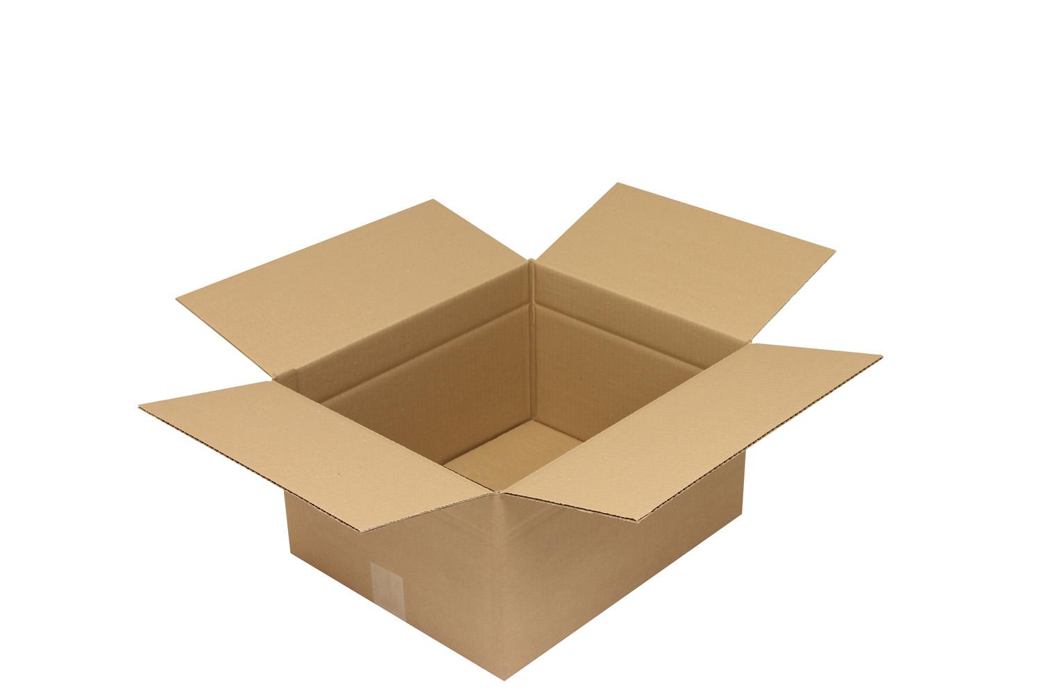 Wellpapp-Faltkarton 1-wellig, braun, Qual. 1.30 | 400 x 330 x 220 mm (L x B x H) Innenmaß | VE = 25 Stk.