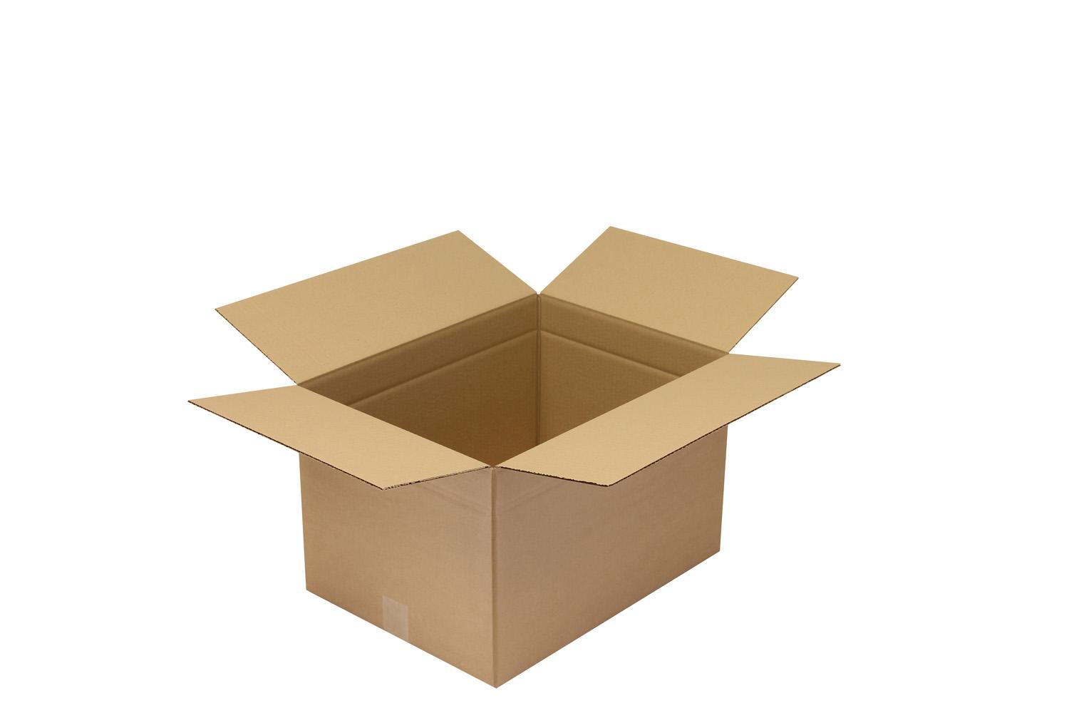 Wellpapp-Faltkarton 1-wellig, braun, Qual. 1.30 | 500 x 370 x 310 mm (L x B x H) Innenmaß | VE = 25 Stk.