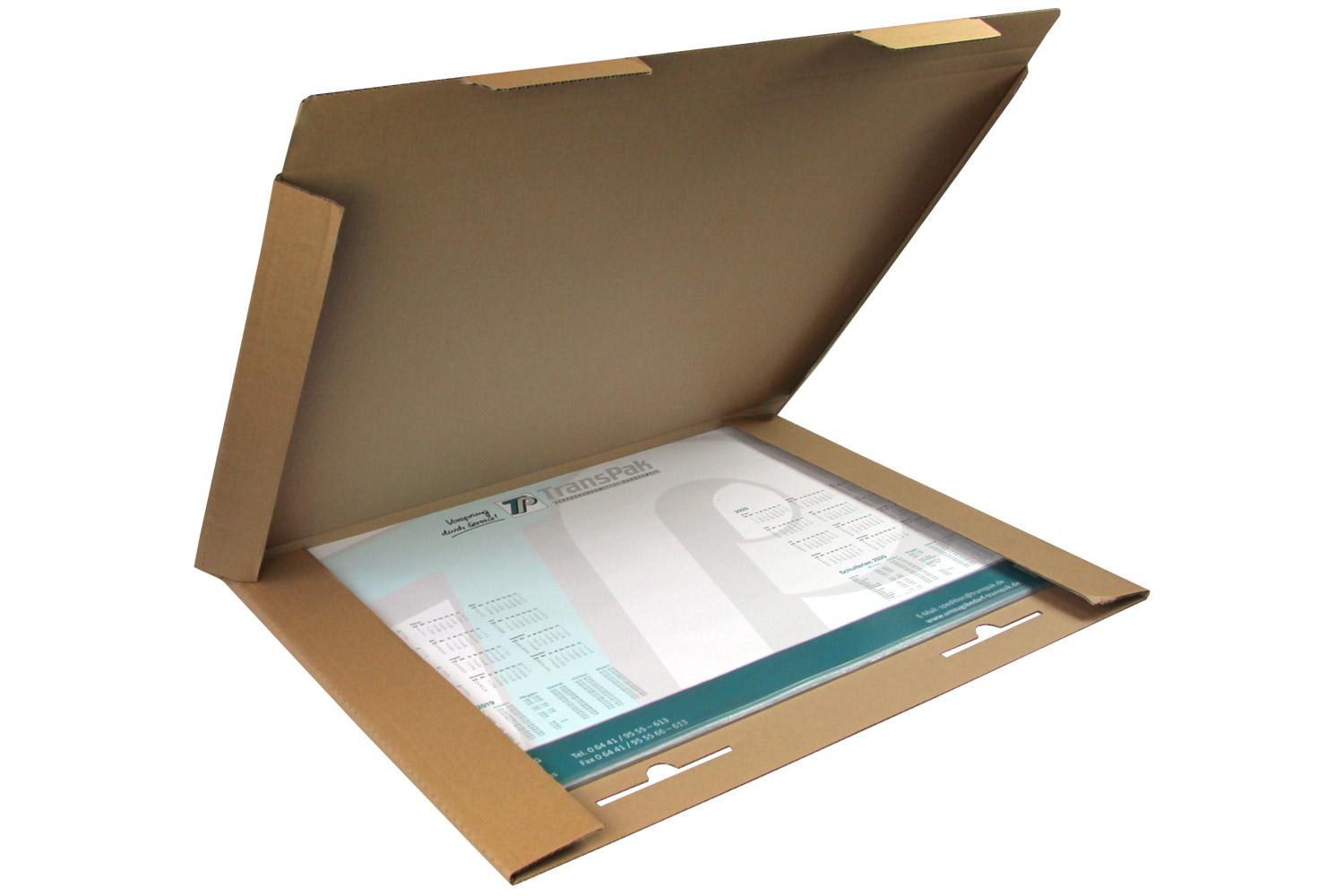 Kalenderverpackung, Qual. 1.20, braun, DIN C2 | 692 x 482 x 5 mm (L x B x H) Innenmaß | VE = 25 Stk.