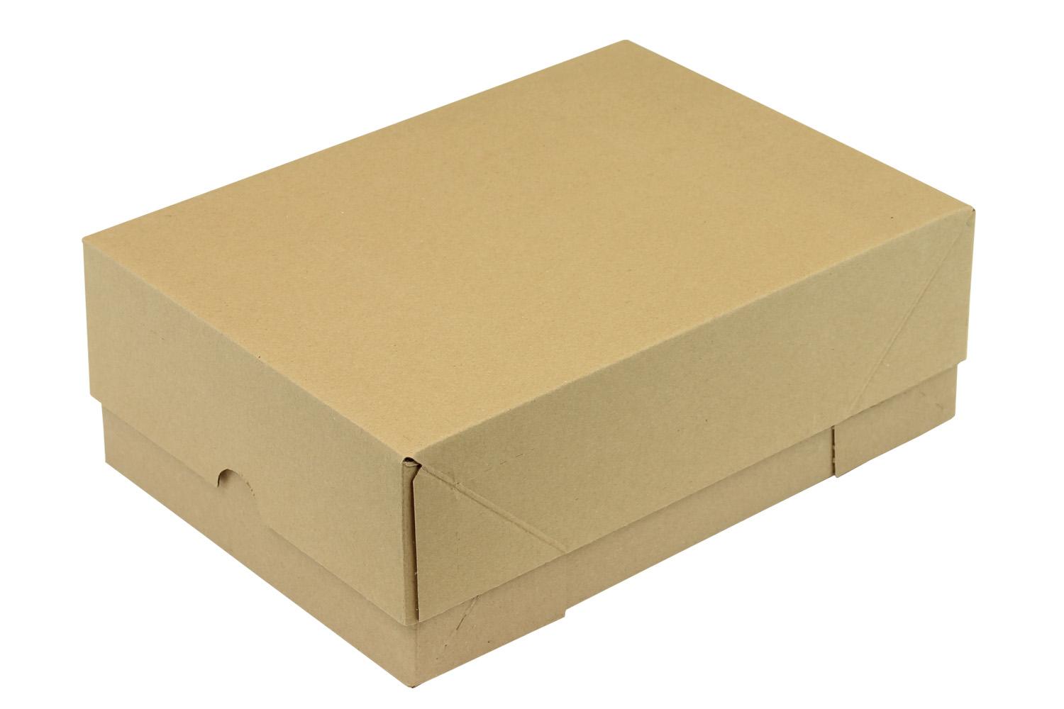 Aufrichteschachtel aus Mikrowellpappe, 2-teilig, braun, DIN A4 | 305 x 215 x 75 mm (L x B x H) Innenmaß | VE = 50 Stk.