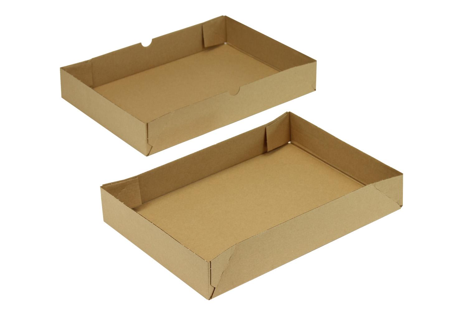 Aufrichteschachtel aus Mikrowellpappe, 2-teilig, braun, DIN A4 | 305 x 215 x 50 mm (L x B x H) Innenmaß | VE = 50 Stk.