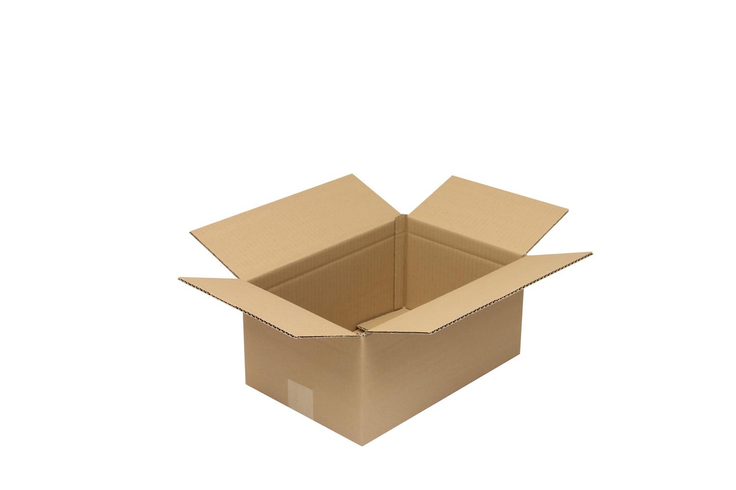 Wellpapp-Faltkarton 1-wellig, braun, Qual. 1.20, DIN C4 | 350 x 230 x 160 mm (L x B x H) Innenmaß | VE = 25 Stk.