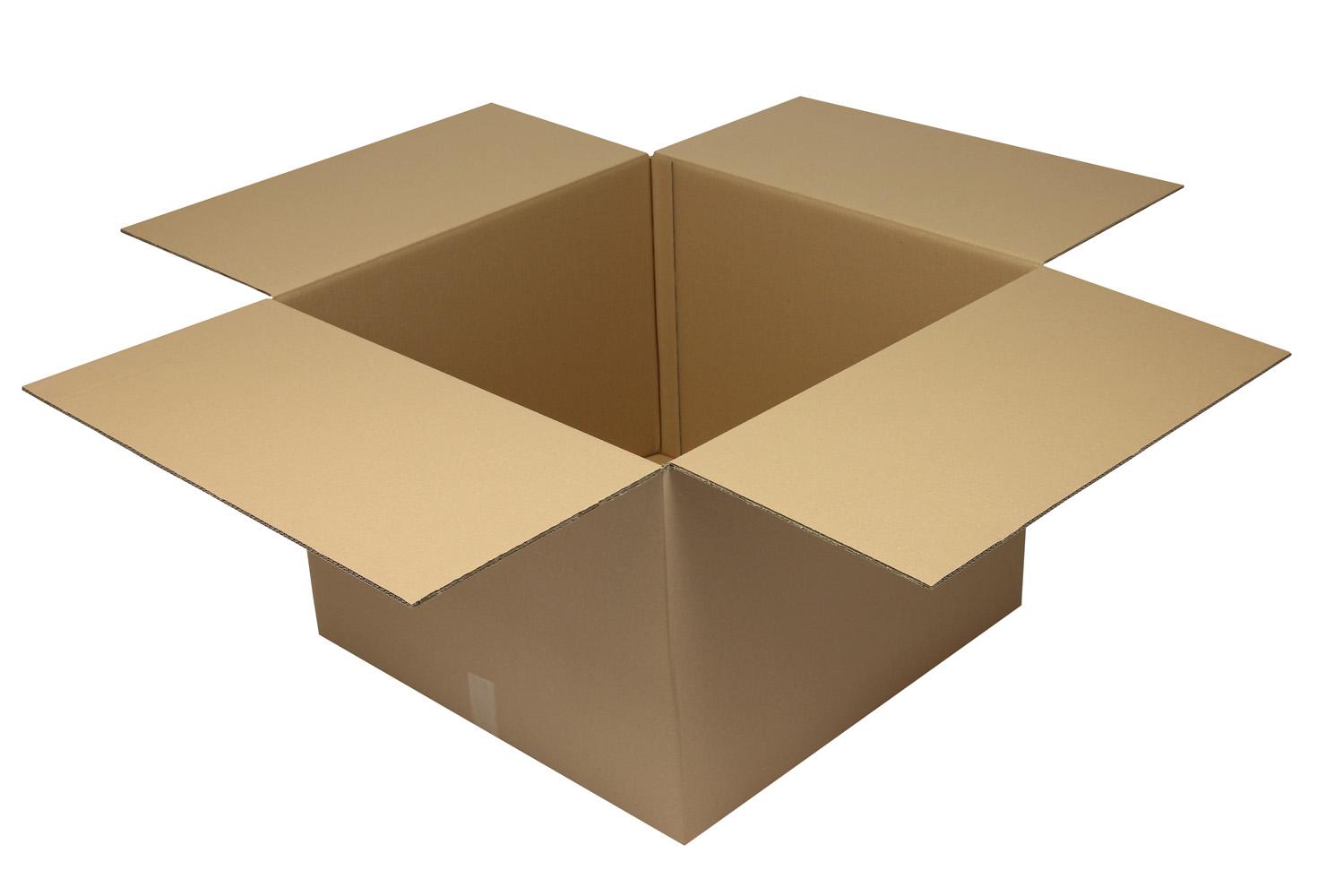 Wellpapp-Faltkarton 2-wellig, braun, Qual. 2.30 | 700 x 700 x 500 mm (L x B x H) Innenmaß | VE = 10 Stk.