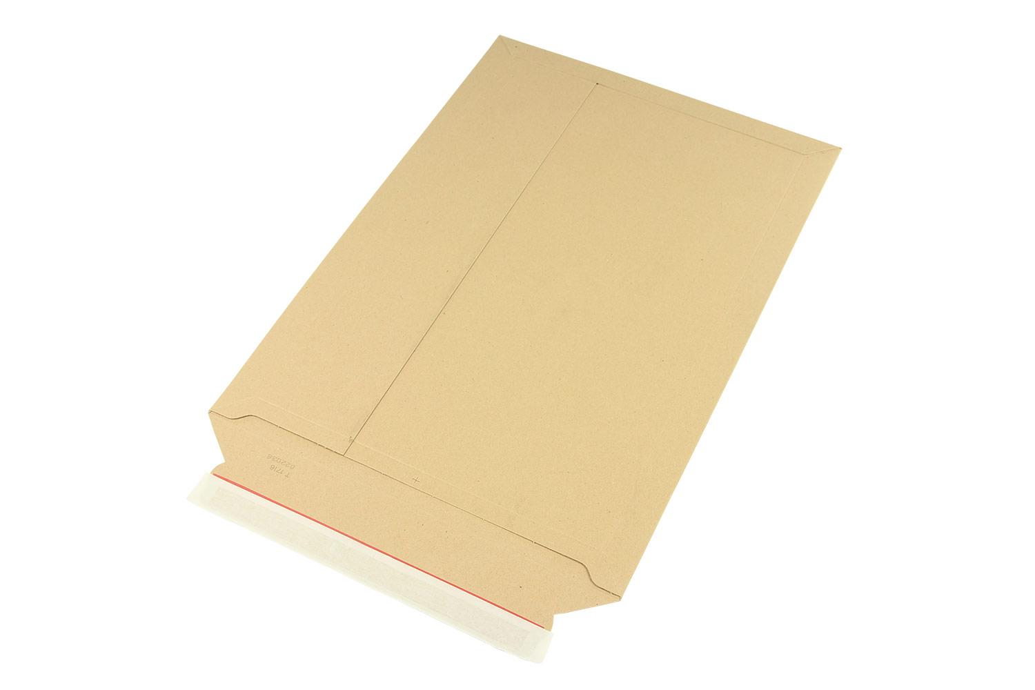 Vollpapp-Versandtasche, 400 g/m², braun, SK-Verschluss, DIN A3 | 320 x 455 mm (Offene Seite x L) | VE = 75 Stk.