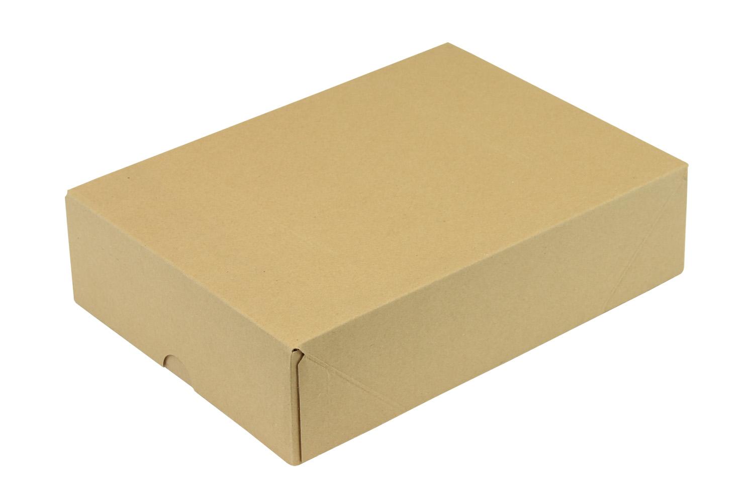 Aufrichteschachtel aus Mikrowellpappe, 2-teilig, braun, DIN A4 | 305 x 215 x 75 mm (L x B x H) Innenmaß | VE = 50 Stk.