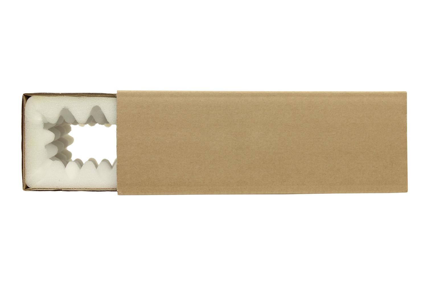 Noppenschaumverpackung, braun, Schaumhöhe 25 mm | 250 x 150 x 80 mm (L x B x H) Innenmaß | VE = 100 Stk.