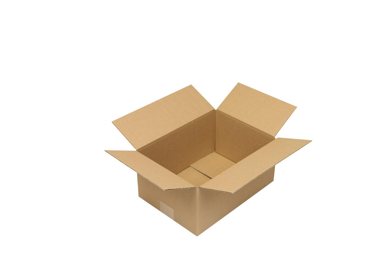Wellpapp-Faltkarton 1-wellig, braun, Qual. 1.20, DIN A4 | 305 x 215 x 140 mm (L x B x H) Innenmaß | VE = 50 Stk.