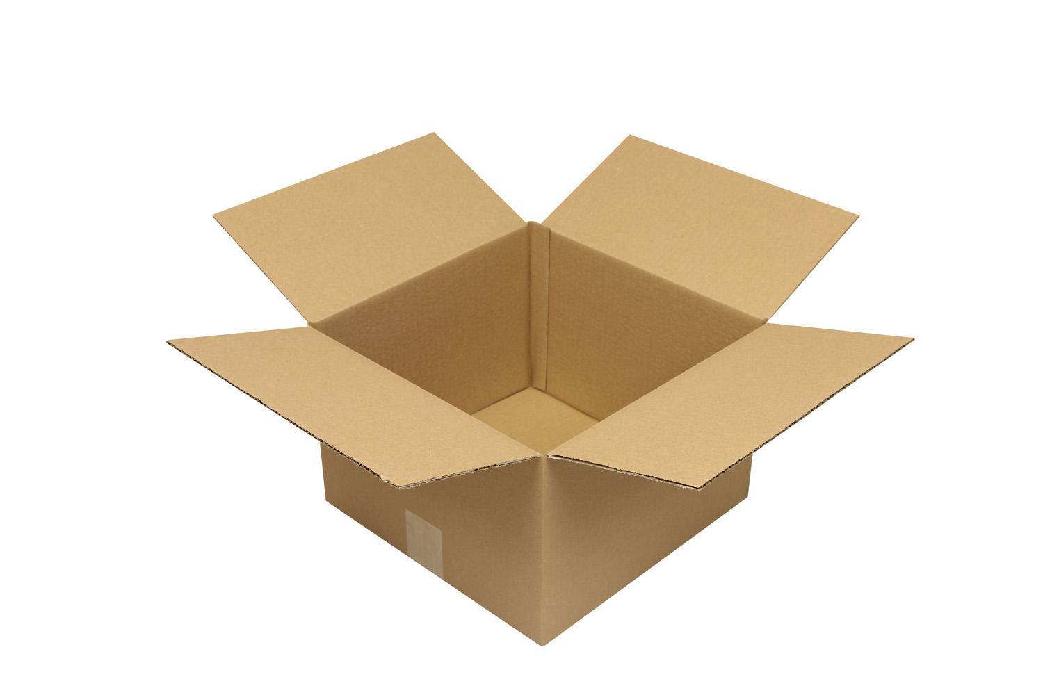 Wellpapp-Faltkarton 1-wellig, braun, Qual. 1.2 | 300 x 300 x 200 mm (L x B x H) Innenmaß | VE = 25 Stk.
