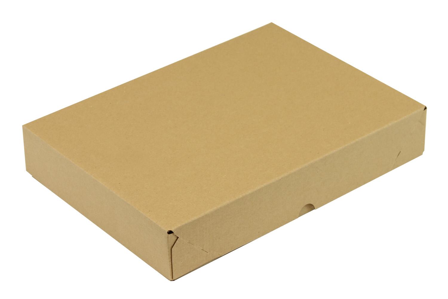 Aufrichteschachtel aus Mikrowellpappe, 2-teilig, braun, DIN A4 | 305 x 215 x 50 mm (L x B x H) Innenmaß | VE = 50 Stk.