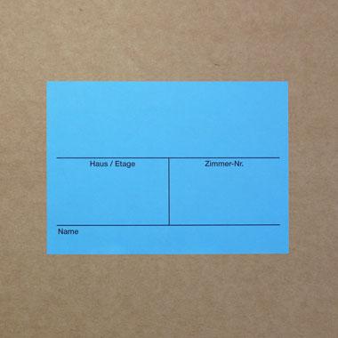 Umzugsaufkleber, blau | 105 x 72 mm (L x B) | VE = 50 Stk.