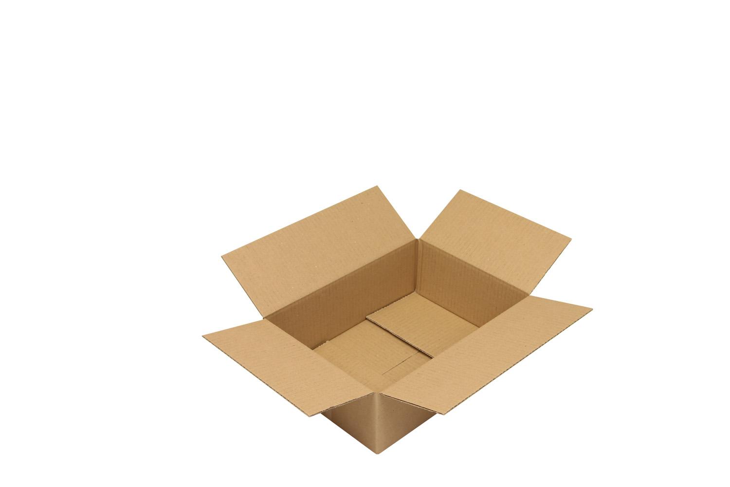 Wellpapp-Faltkarton 1-wellig, braun, Qual. 1.20, DIN A4 | 305 x 215 x 90 mm (L x B x H) Innenmaß | VE = 25 Stk.