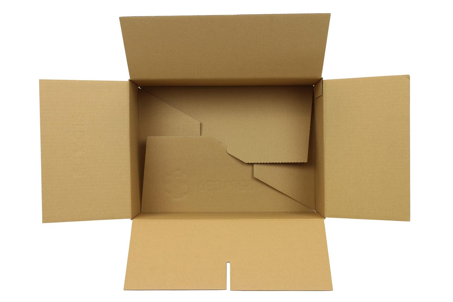 Automatikkarton 1-wellig, braun, Qual. 1.20, DIN C4 | 350 x 250 x 135 mm (L x B x H) Innenmaß | VE = 20 Stk.