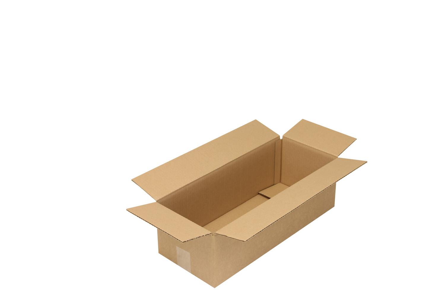 Wellpapp-Faltkarton 1-wellig, braun, Qual. 1.30 | 500 x 200 x 150 mm (L x B x H) Innenmaß | VE = 50 Stk.