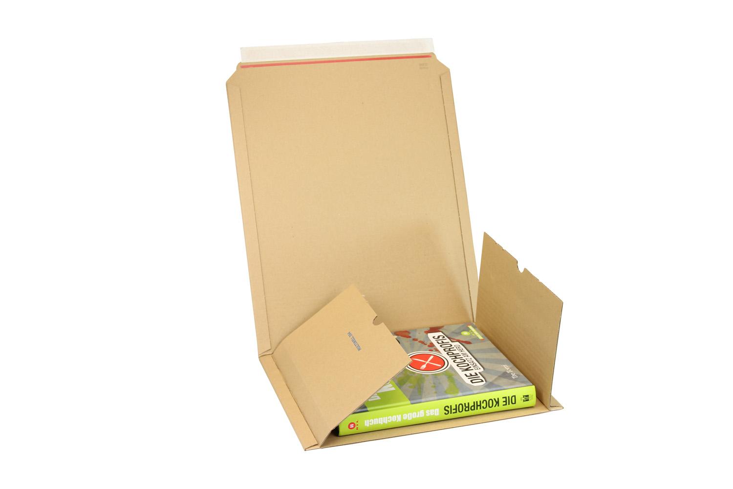 Medienverpackung, braun, DIN C4 | 330 x 270 x 20–75 mm (L x B x H) Innenmaß | VE = 25 Stk.