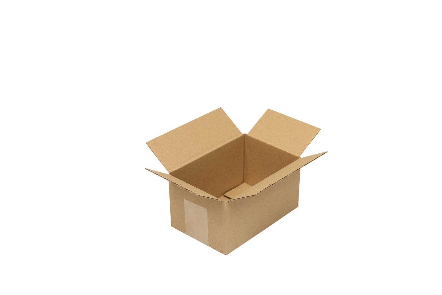 Wellpapp-Faltkarton 1-wellig, braun, Qual. 1.10, DIN C6 | 180 x 120 x 100 mm (L x B x H) Innenmaß | VE = 50 Stk.