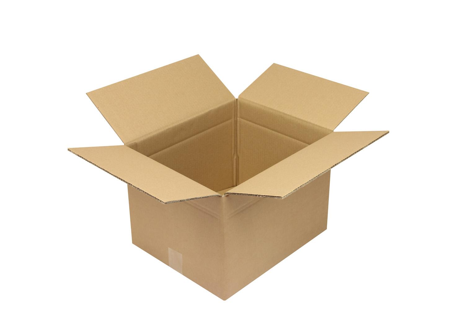 Wellpapp-Faltkarton 2-wellig, braun, Qual. 2.31 | 400 x 325 x 273 mm (L x B x H) Innenmaß | VE = 20 Stk.