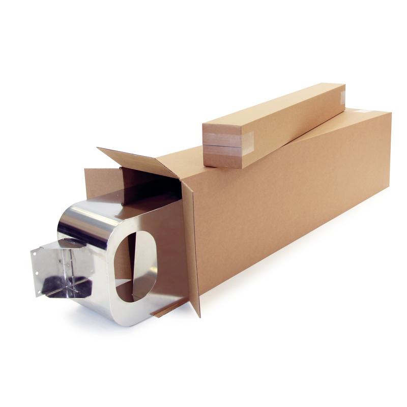 Wellpapp-Faltkarton 1-wellig, braun, Qual. 1.20, DIN B0 | 200 x 150 x 1100 mm (L x B x H) Innenmaß | VE = 20 Stk.