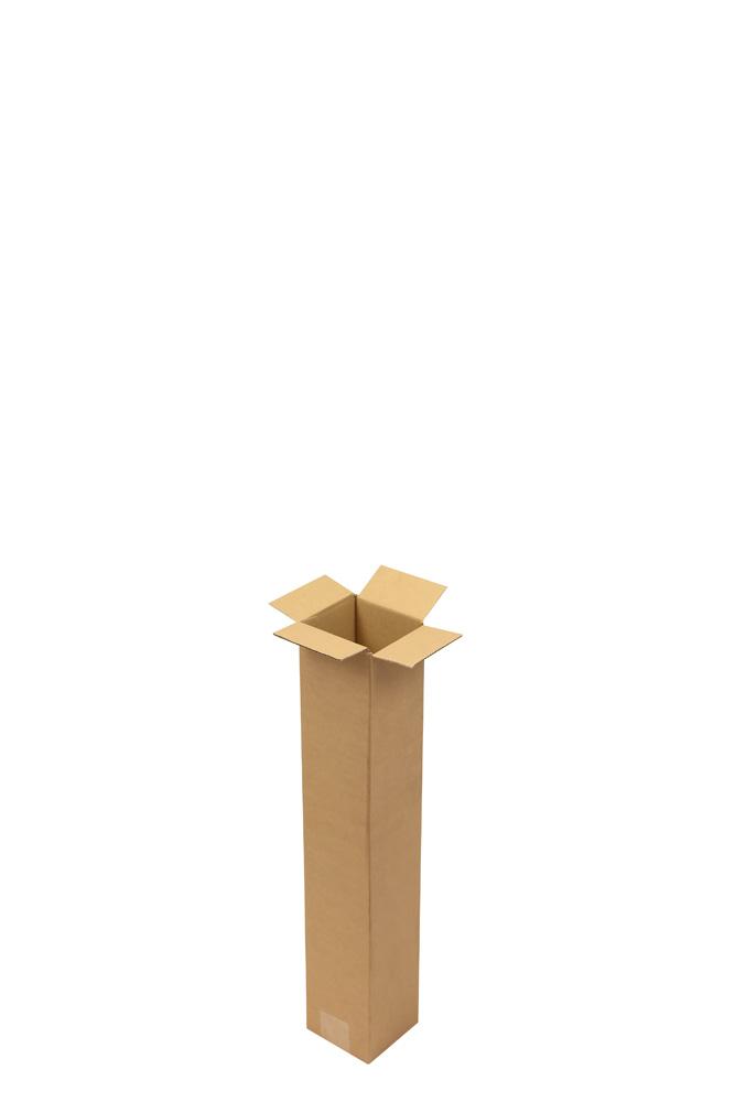 Wellpapp-Faltkarton 1-wellig, braun, Qual. 1.20, DIN A1 | 108 x 108 x 610 mm (L x B x H) Innenmaß | VE = 50 Stk.