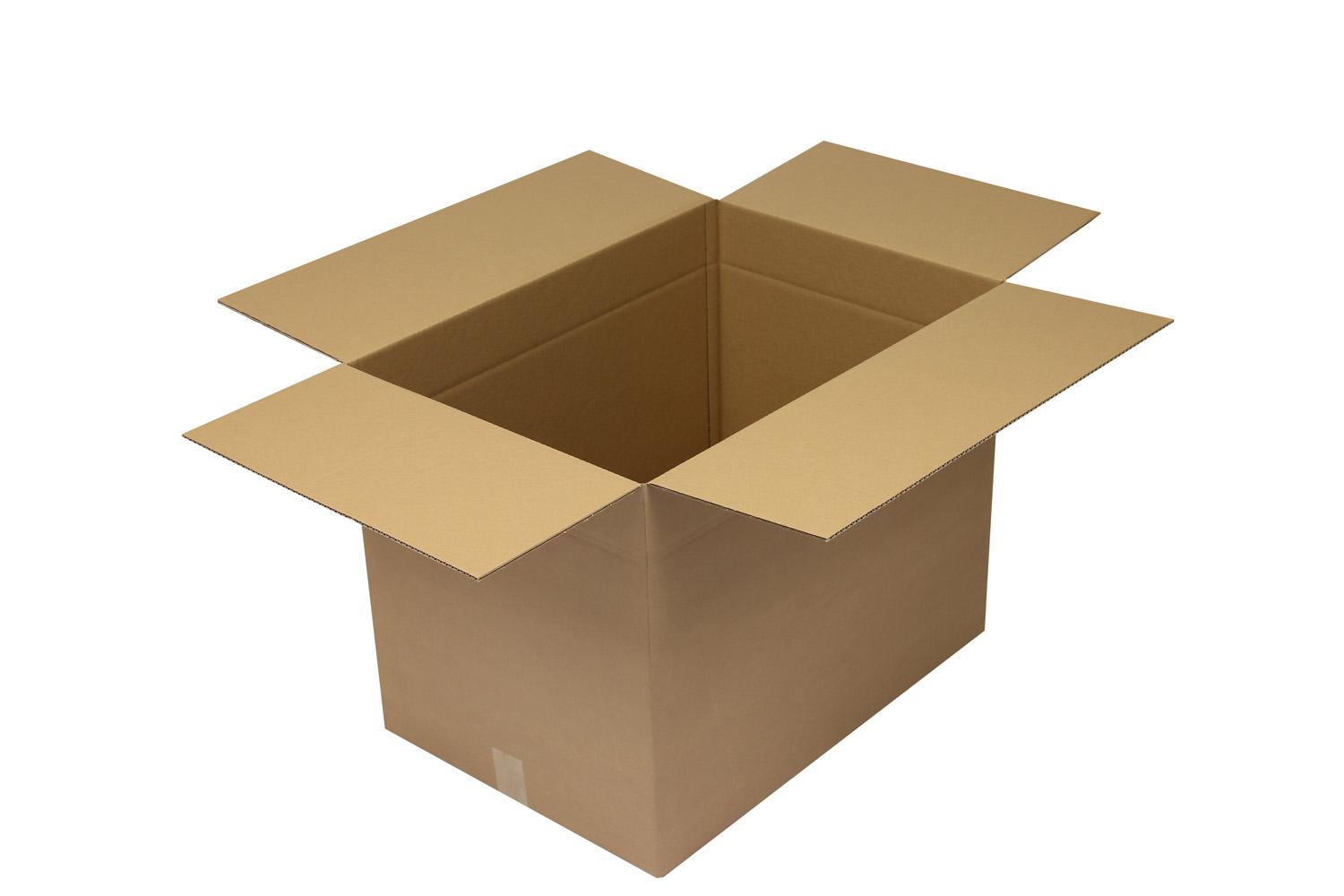 Wellpapp-Faltkarton 1-wellig, braun, Qual. 1.30 | 650 x 450 x 500 mm (L x B x H) Innenmaß | VE = 25 Stk.