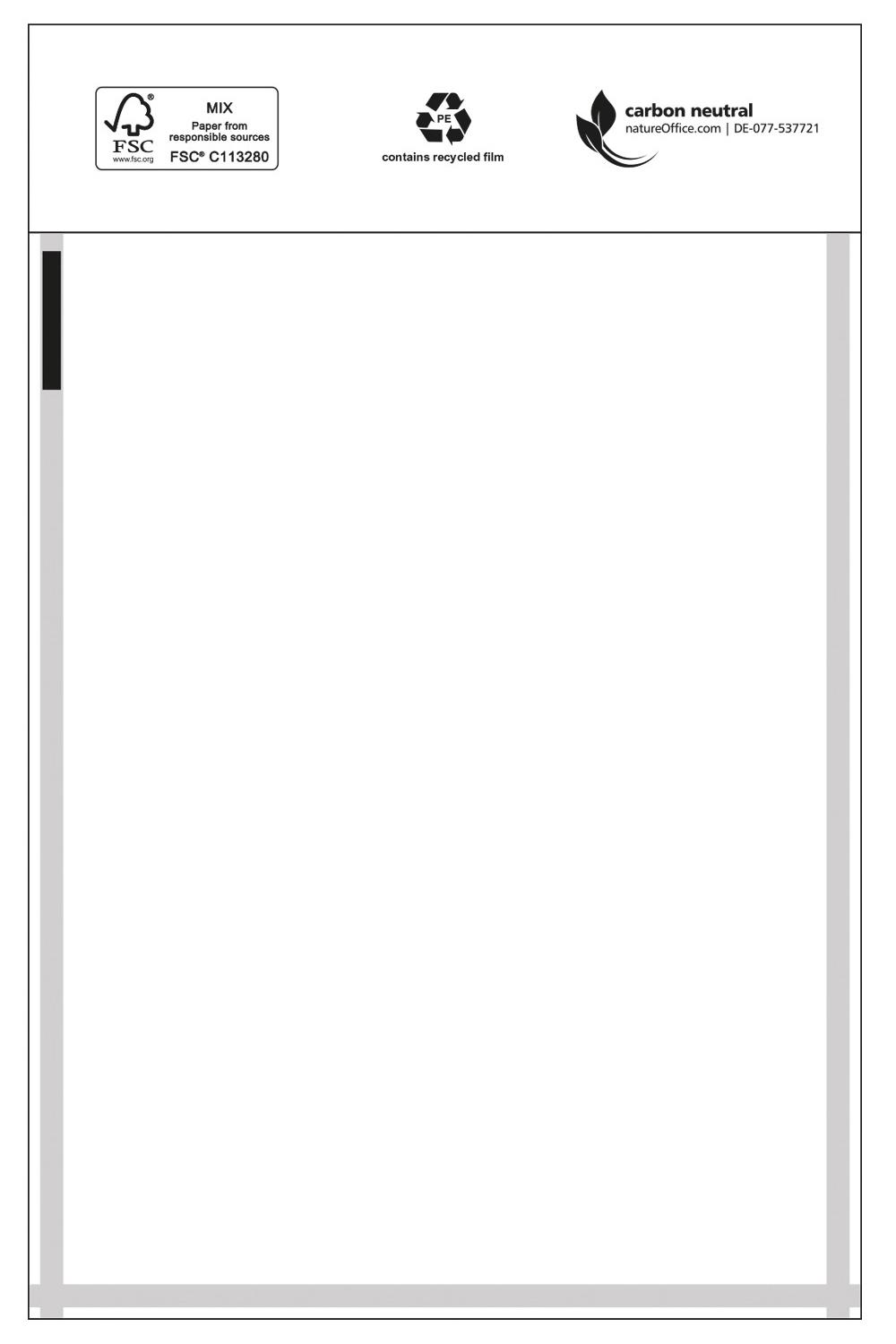 Dokumententasche Standard, ohne Druck, DIN C7 | 90 x 118 mm (Offene Seite x L) | VE = 2000 Stk.