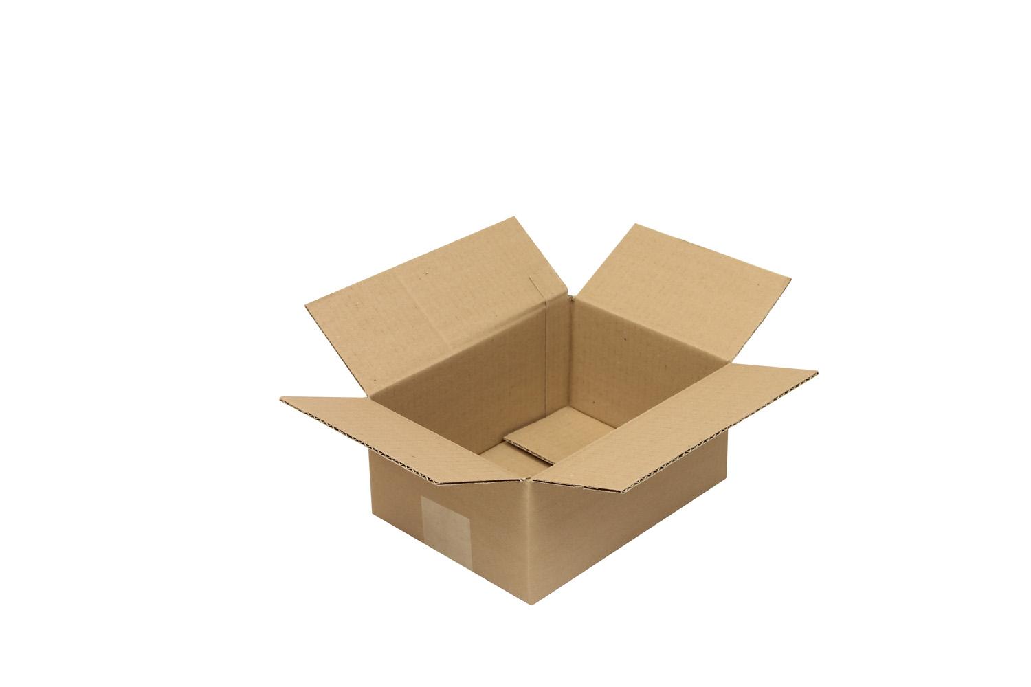 Wellpapp-Faltkarton 1-wellig, flach, braun, Qual. 1.20, DIN A5 | 220 x 160 x 100 mm (L x B x H) Innenmaß | VE = 50 Stk.