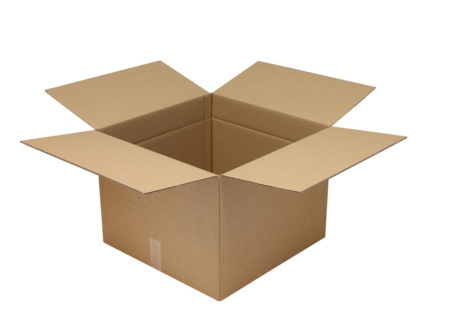 Wellpapp-Faltkarton 2-wellig, braun, Qual. 2.30 | 540 x 540 x 400 mm (L x B x H) Innenmaß | VE = 10 Stk.