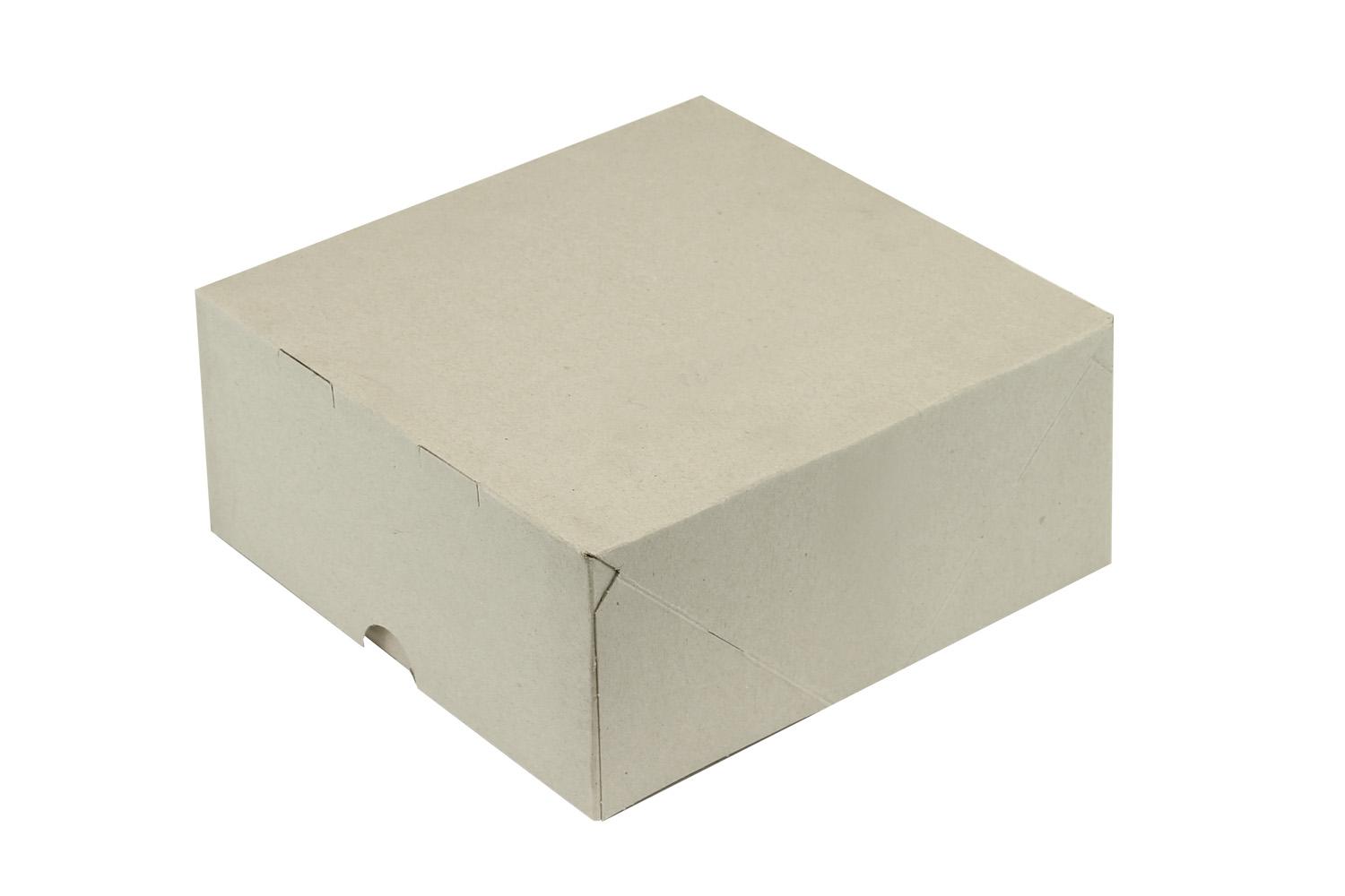 Aufrichteschachtel aus Graukarton, 2-teilig, 400 g/m² | 218 x 215 x 100 mm (L x B x H) Innenmaß | VE = 25 Stk.