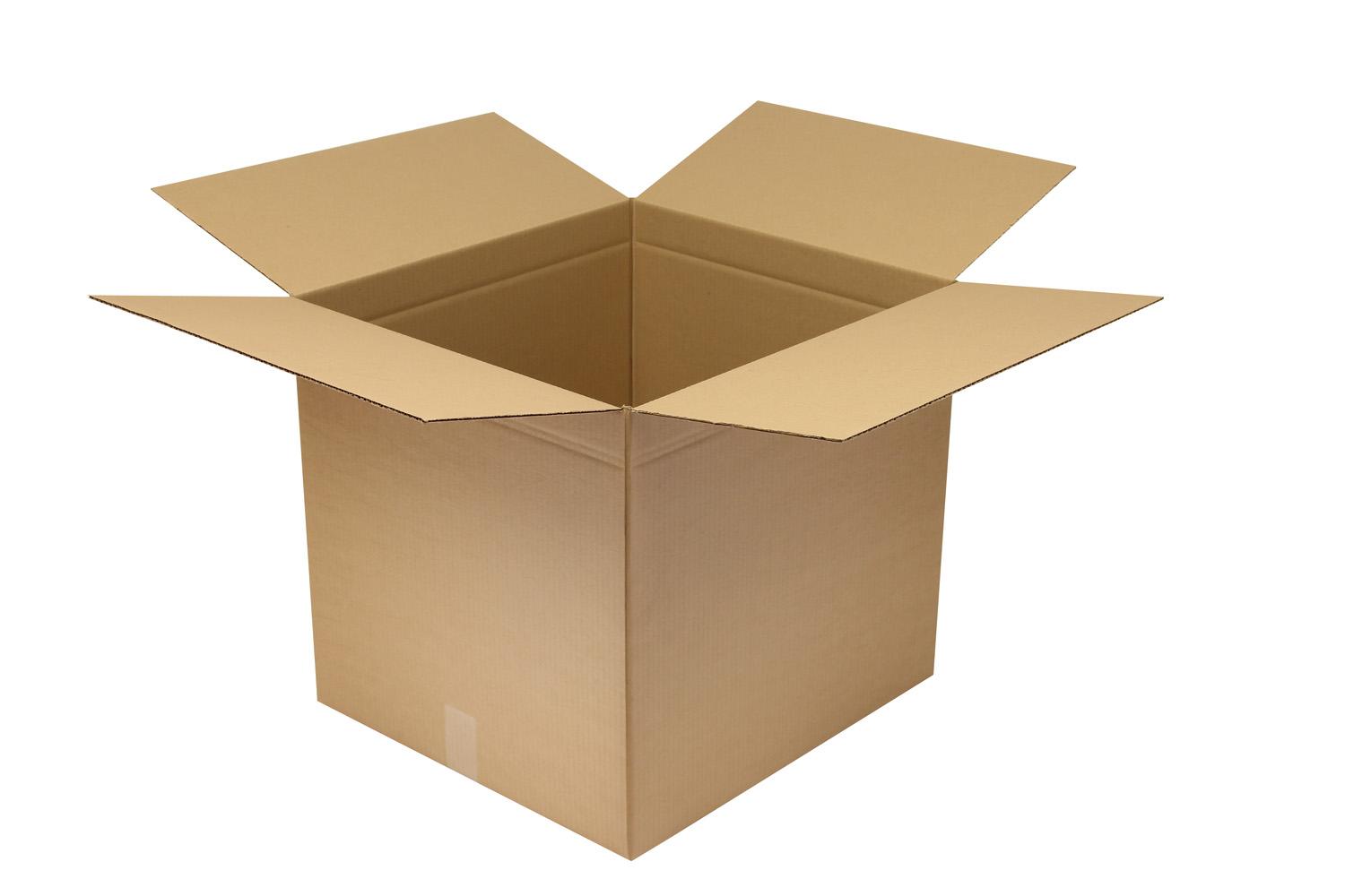 Wellpapp-Faltkarton 1-wellig, braun, Qual. 1.30 | 550 x 500 x 500 mm (L x B x H) Innenmaß | VE = 25 Stk.