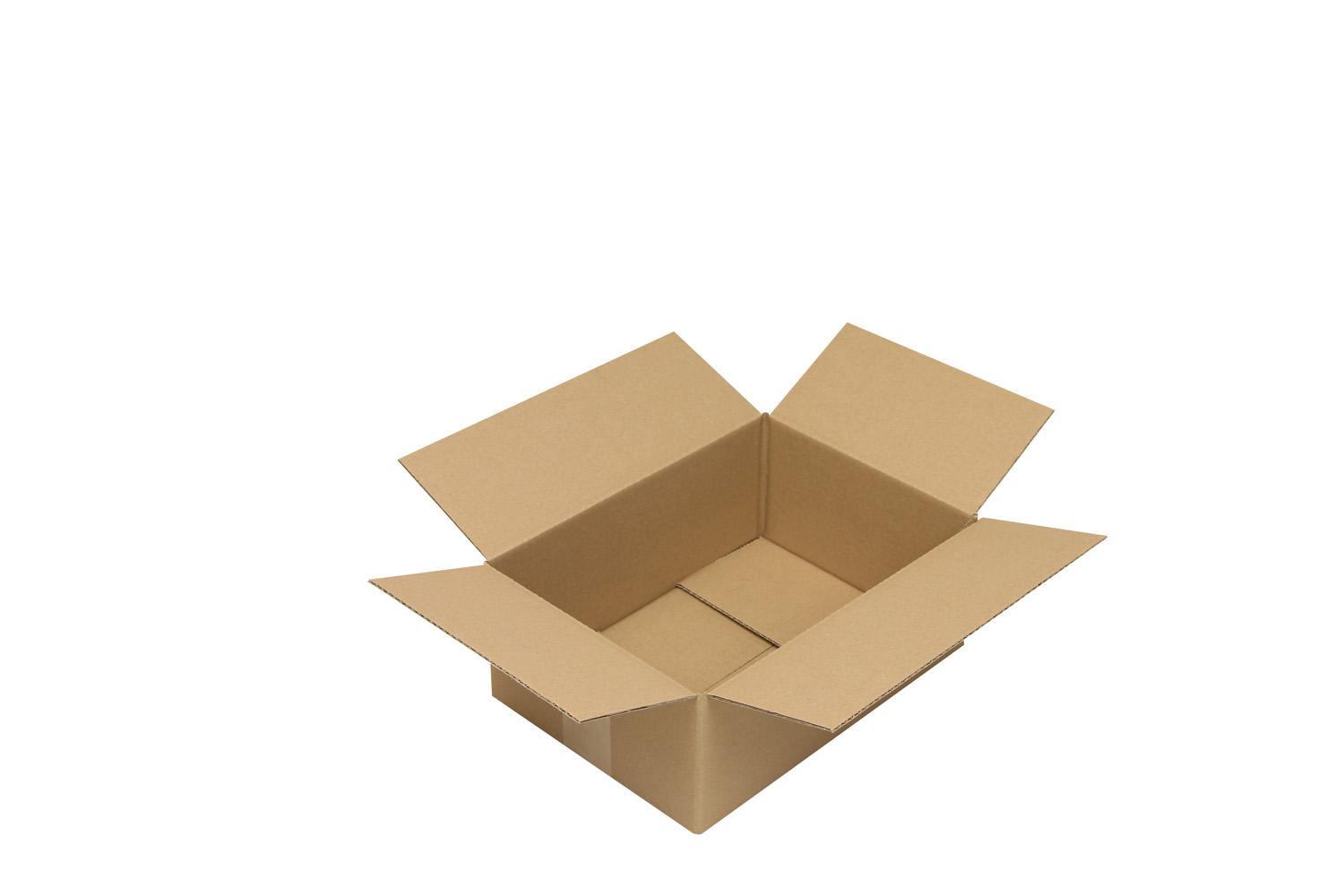 Wellpapp-Faltkarton 1-wellig, braun, Qual. 1.2, DIN A4 | 305 x 215 x 120 mm (L x B x H) Innenmaß | VE = 25 Stk.