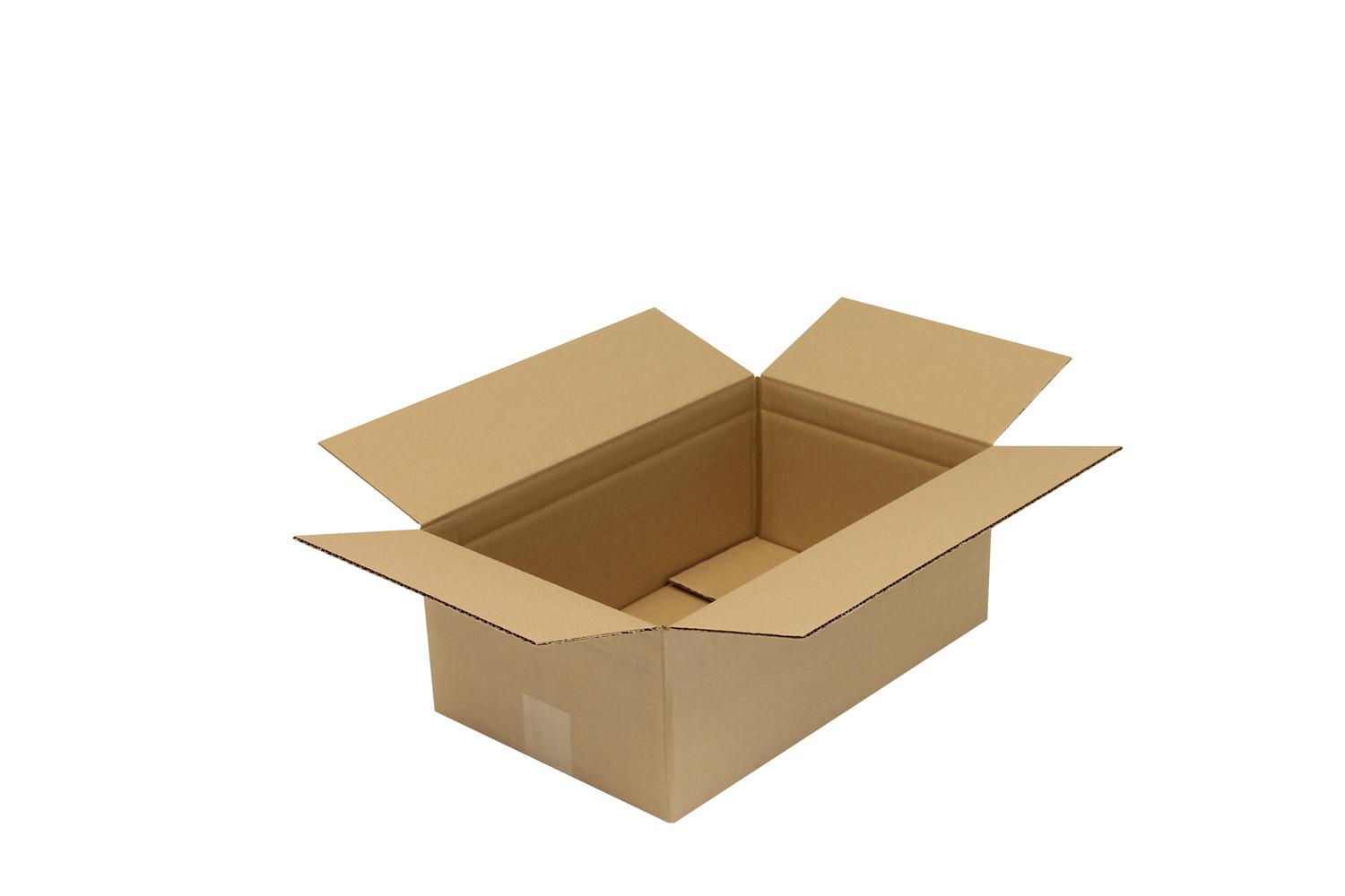 Wellpapp-Faltkarton 1-wellig, braun, Qual. 1.30 | 400 x 250 x 150 mm (L x B x H) Innenmaß | VE = 25 Stk.