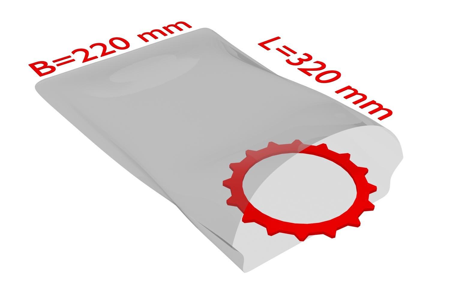 PE-Flachbeutel, transparent, 100 µ | 220 x 320 mm (Offene Seite x L) | VE = 1000 Stk.