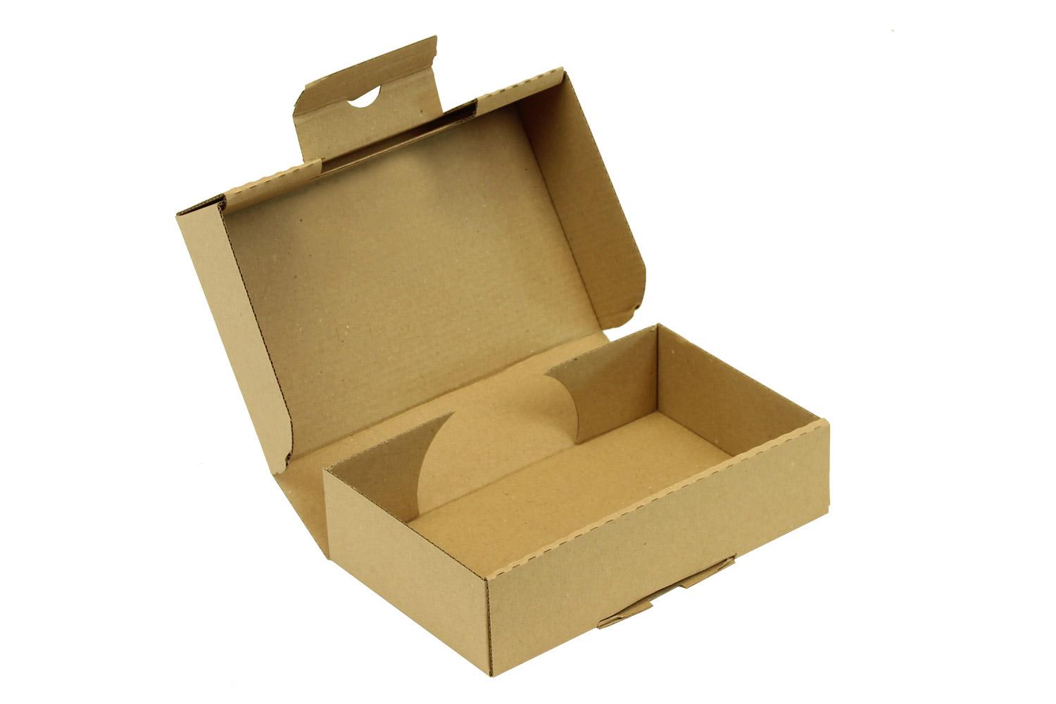 Klappschachtel 1-wellig, braun, Qual. 1.30 | 182 x 112 x 45 mm (L x B x H) Innenmaß | VE = 25 Stk.